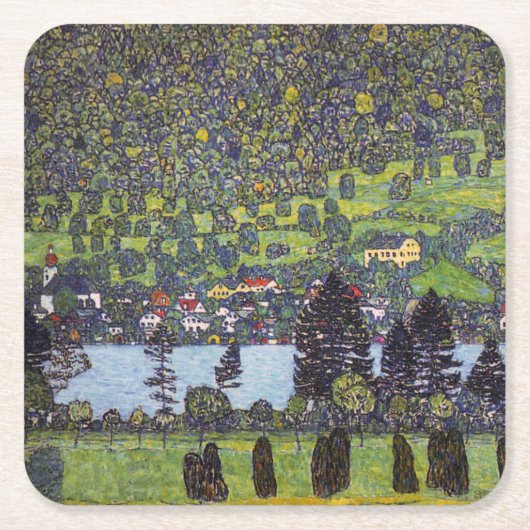 Bij het Attermeer, Gustav Klimt Kartonnen Onderzetters (Voorkant)