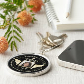 Bij het bewaren van geheugenfotoherinnering sleutelhanger (Zijkant)