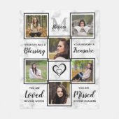 Bij het bewaren van geheugenherdenking fotocollage fleece deken (Voorkant)