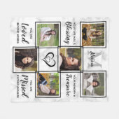 Bij het bewaren van geheugenherdenking fotocollage fleece deken (Voorkant (Horizontaal))