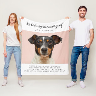 Bij het bewaren van Memory Photo Pet Memorial Blan Fleece Deken