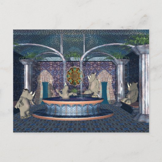 Bij het briefkaart van het rinoceroskuuroord (Voorkant)