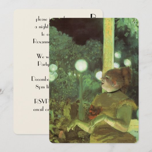 Bij het Cafe concert van Degas Degas, Karaoke Part Kaart (Voorkant / Achterkant)