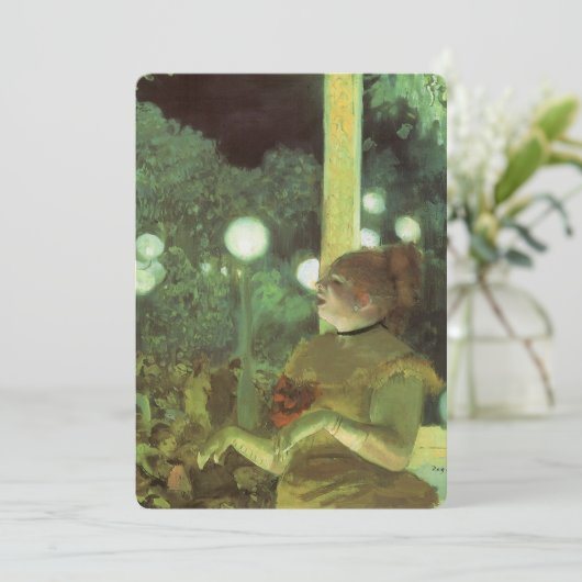 Bij het Cafe concert van Degas Degas, Karaoke Part Kaart (Staand voorkant)