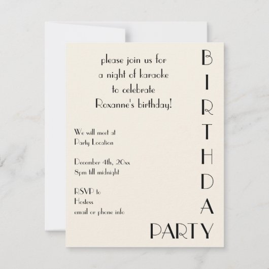 Bij het Cafe concert van Edgar Degas, Karaoke Part Kaart (Achterkant)