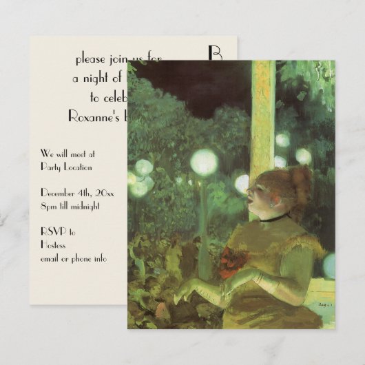 Bij het Cafe concert van Edgar Degas, Karaoke Part Kaart (Voorkant / Achterkant)