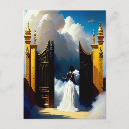 Bij het Christelijke Briefkaart van de Gate Black  (Voorkant)