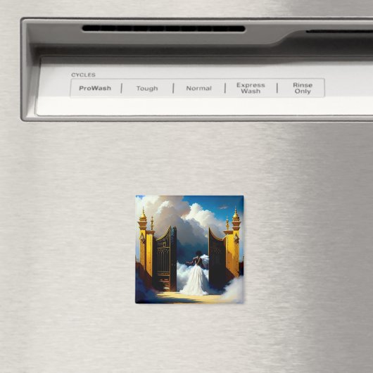 Bij het Christelijke kunstmagneet van de Gate Blac Magneet (Insitu (Vaatwasser))