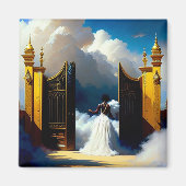 Bij het Christelijke kunstmagneet van de Gate Blac Magneet (Voorkant)