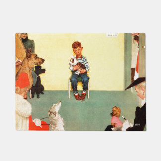 Bij het eten door Norman Rockwell Deurmat