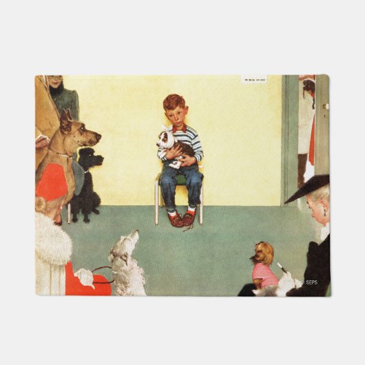 Bij het eten door Norman Rockwell Deurmat (Voorkant)