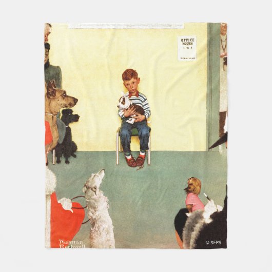 Bij het eten door Norman Rockwell Fleece Deken (Voorkant)