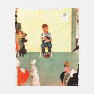 Bij het eten door Norman Rockwell Fleece Deken