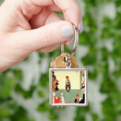 Bij het eten door Norman Rockwell Sleutelhanger (Hand)