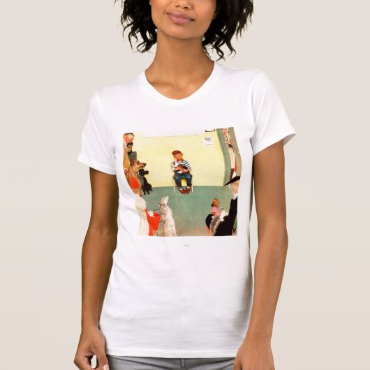 Bij het eten door Norman Rockwell T-shirt (Voorkant)