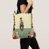 Bij het eten door Norman Rockwell Tote Bag (Dichtbij)