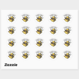 Bij het eten van Ramen = BEEMEN Ronde Sticker