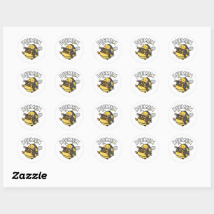 Bij het eten van Ramen = BEEMEN Ronde Sticker