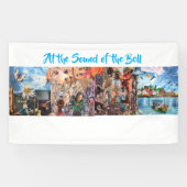 Bij het geluid van de bel spandoek (Horizontaal)