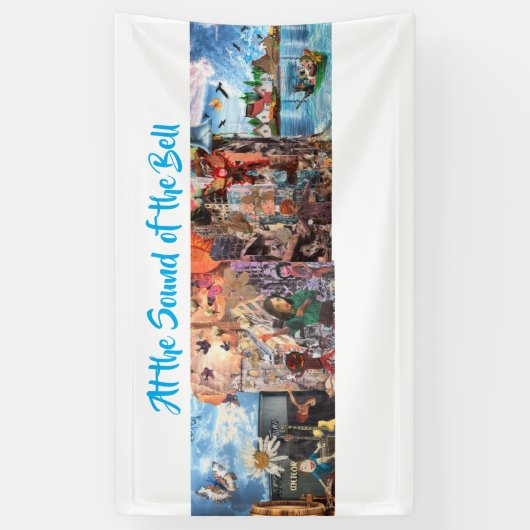 Bij het geluid van de bel spandoek (Verticaal)