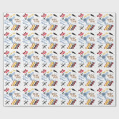 Bij het haarsalon cadeaupapier (Vlak)