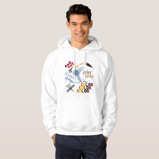 Bij het haarsalon hoodie (Voorkant volledig)