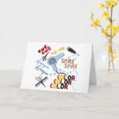 Bij het haarsalon kaart (Gele Bloem)