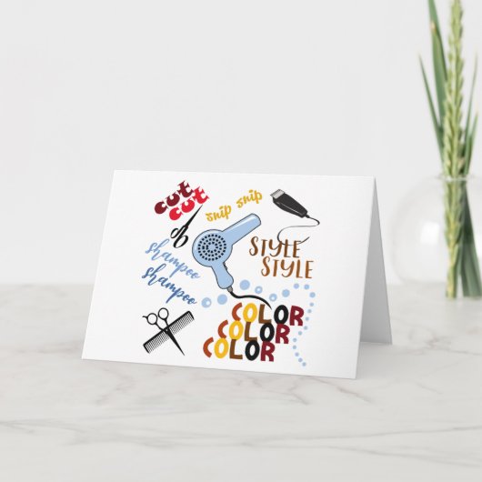 Bij het haarsalon kaart (Voorkant)