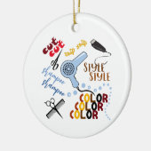 Bij het haarsalon keramisch ornament (Links)