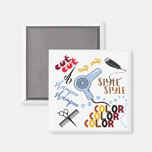 Bij het haarsalon magneet (Voorkant / Achterkant)