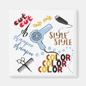 Bij het haarsalon magneet (Voorkant)