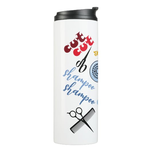 Bij het haarsalon thermosbeker (Gedraaid links)