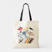 Bij het haarsalon tote bag (Achterkant)