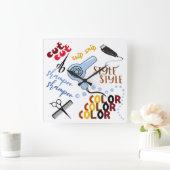 Bij het haarsalon vierkante klok (Huis)