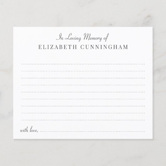 Bij het houden van geheugen funeral Share a Memory (Voorkant)