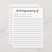 Bij het houden van geheugen...kaarten informatiekaartje (Voorkant / Achterkant)