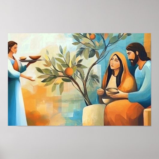 Bij het huis van Martha en Maria Poster (Voorkant)