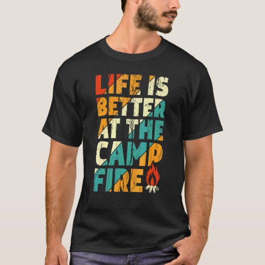 Bij het kampvuur Camping Vitange T-shirt (Voorkant)