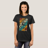 Bij het kampvuur   Camping Vitange T-shirt (Voorkant volledig)