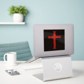 Bij het Kruis Sticker (Laptop op bureau)