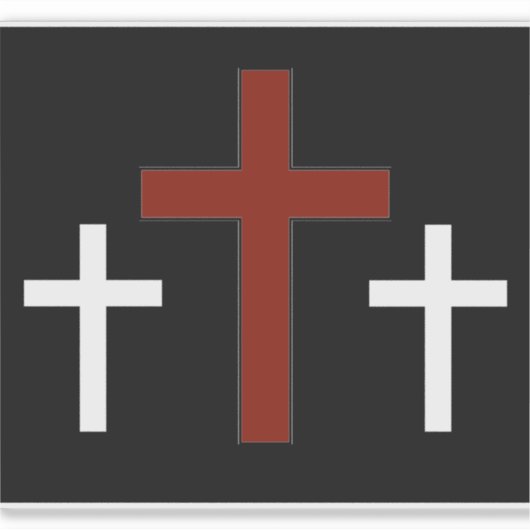 Bij het kruis sticker (Voorkant)