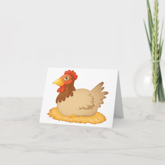 Bij het leggen op eieren Notelkaarten Kaart (Voorkant)