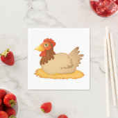 Bij het leggen op eieren papieren servetten (Insitu)