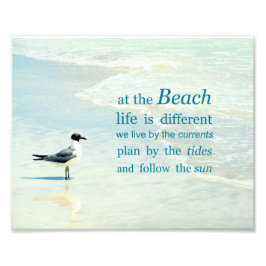 Bij het Leven van de Beach is verschillend Citaat Foto Afdruk