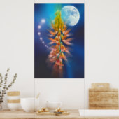 Bij het licht van de maan verzamelen de engelen ee poster (Keuken)