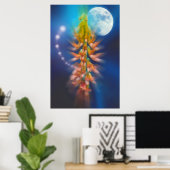 Bij het licht van de maan verzamelen de engelen ee poster (Thuiskantoor)