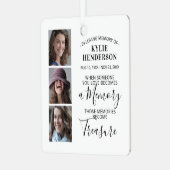 Bij het liefhebben van 3-fotokerst metalen ornament (Voorkant links)