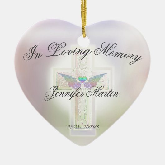 Bij het liefhebben van aangepaste geheugenmemorand keramisch ornament (Voorkant)
