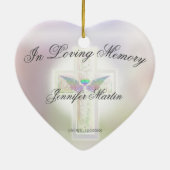 Bij het liefhebben van aangepaste geheugenmemorand keramisch ornament (Achterkant)