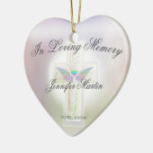Bij het liefhebben van aangepaste geheugenmemorand keramisch ornament (Links)